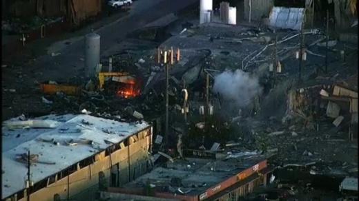 An explosion took place near Gessner and Clay roads on Jan. 24. (Courtesy ABC 13)