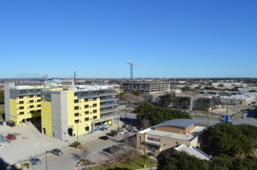 Construction at The Domain is underway on new office buildings. (Iain Oldman/Community Impact Newspaper)
