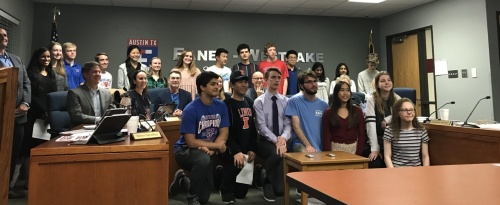 The board of trustees recognized the 51 Westlake High School students who have been named semifinalists. (Amy Rae Dadamo/Community Impact Newspaper) 