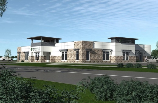 This rendering depicts the Champion Site Prep Inc. facility planned for the far north corner of Georgetown on I-35 and CR 143. (Rendering courtesy city of Georgetown)