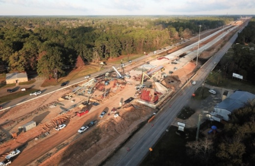 The opening of the Montgomery County Toll Road Authority's portion of Hwy. 249 main lanes was delayed from February until this spring, according to Montgomery County Precinct 2 Commissioner Charlie Riley. This photo was taken in early December. (Courtesy office of Precinct 2 Commissioner Charlie Riley)