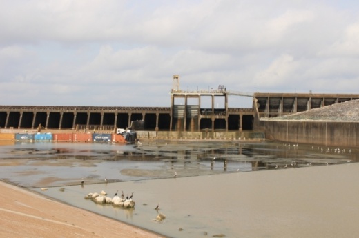  Thalle Construction Company began work on the Lake Houston Spillway Dam Rehabilitation Project in May 2019. (Kelly Schafler/Community Impact Newspaper)