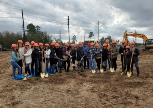 Consultants in Dental Aesthetics staff held a groundbreaking ceremony for a new Spring location, expected to open in fall 2020. (Kim Laurence/Community Impact Newspaper)