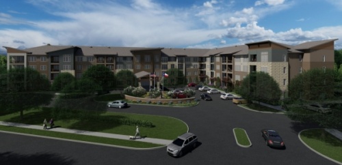 The Orchards at Market Plaza expects to start moving residents in by mid-2020 at 3640 Mapleshade Lane, Plano. (Rendering Courtesy of The Orchards at Market Plaza)
