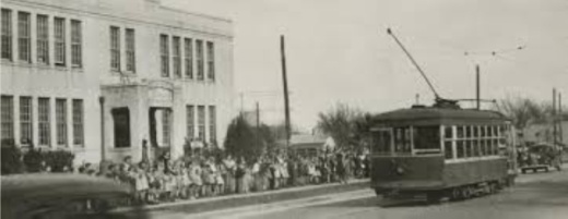 The future of the Palm School site has been a regular agenda item for Travis County commissioners. (Courtesy Austin History Center)