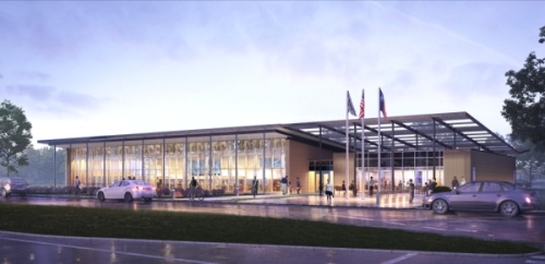 The Golden Triangle Library in northeast Fort Worth is expected to open this summer. (Courtesy city of Fort Worth)
