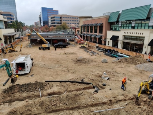 Ground was cleared early this year for a Shake Shack location. (Ben Thompson/Community Impact Newspaper)