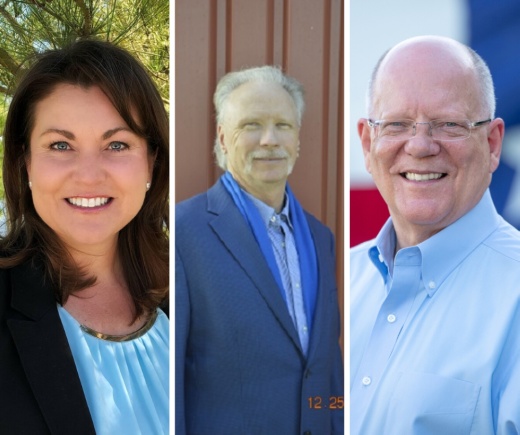 From left: Wendy Duncan, Glenn Harry Gustafson and incumbent Andy Meyers are candidates in the March 3 Republican primary for Fort Bend County Precinct 3 Commissioner.
