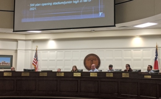 New junior high attendance boundaries were discussed during the Feb. 10 board of trustees workshop and approved unanimously Feb. 11. (Anna Lotz/Community Impact Newspaper)