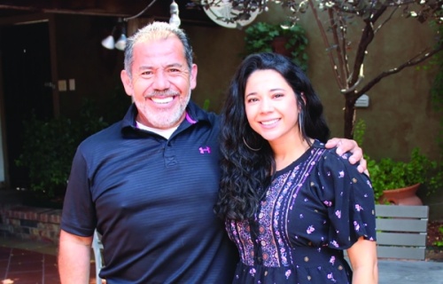 Cristina’s Fine Mexican Restaurant is owned by Arturo Vargas (left). His daughter, Cristina Vargas, will take over the business when he retires. (Anna Herod/Community Impact Newspaper)