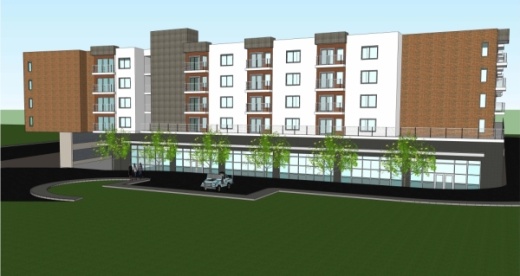 The Place at Mays Crossing will provide income-restricted multifamily housing. (Rendering courtesy RGC Multifamily)