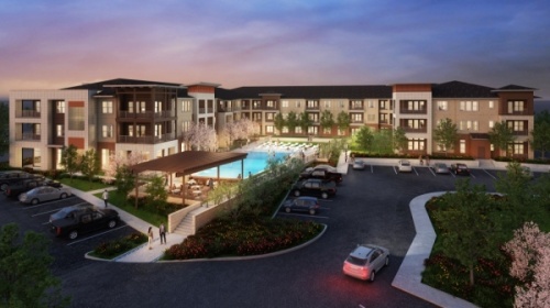 The apartments, located at 1703 Rockhill Road, are expected to open summer 2021. (renderings courtesy JPI)