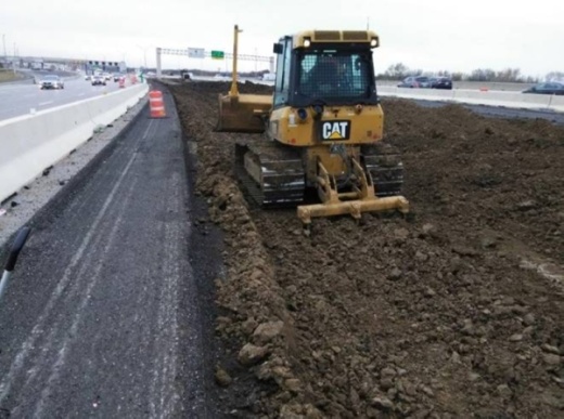 Crews are working to create a new median on the President George Bush Turnpike. (Courtesy North Texas Tollway Authority)