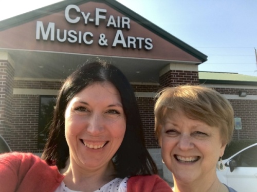 Nancy Johnston (right) will continue to run the Drama Kids program at Cy-Fair Music & Arts while Valentina Jotovic (left) and her husband take ownership of the business (Courtesy Cy-Fair Music & Arts)