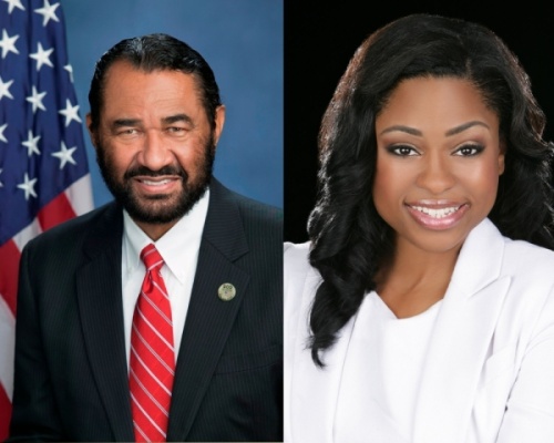 Incumbent Al Green and Melissa Wilson-Williams are democratic candidates for Texas' Ninth Congressional District. 