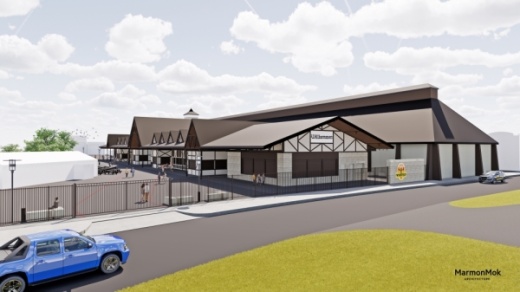 Render of rebuilt Marktplatz at Wurstfest