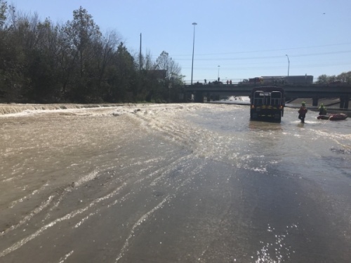 Houston water main flooding