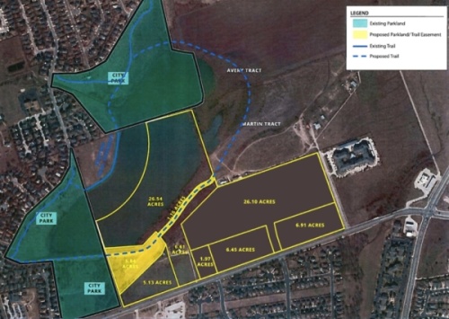 Plans to extend Meadow Lake Park in northeast Round Rock and to extend a trail further around Meadow Lake advanced Feb. 27. (Courtesy city of Round Rock)