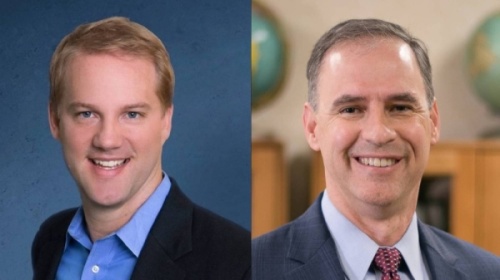 Casey Ford and Doug Noell will face off May 2 in the GCISD board of trustees race for Place 6. (Courtesy Casey Ford/Courtesy Doug Noell)
