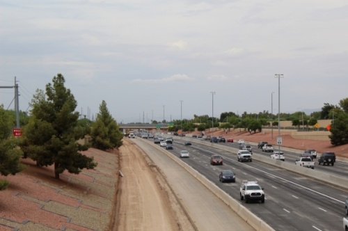 Construction is ongoing as the Arizona Department of Transportation works to expand Loop 101 through Chandler. (Damien Hernandez/Community Impact Newspaper)