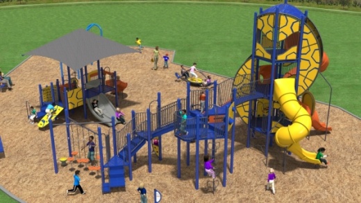 Wyndsor Park will get new playground equipment, as well as updated walkways and ramps. (Rendering courtesy Child's Play Inc., Richardson Parks and Recreation)