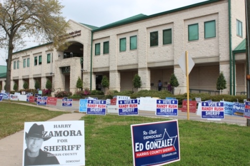 The Barbara Bush Library, a branch of the Harris County Public Library System, is one of several polling locations in Harris County. (Hannah Zedaker/Community Impact Newspaper)