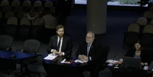 John Lawler and two other address the Travis County Commissioners Court.