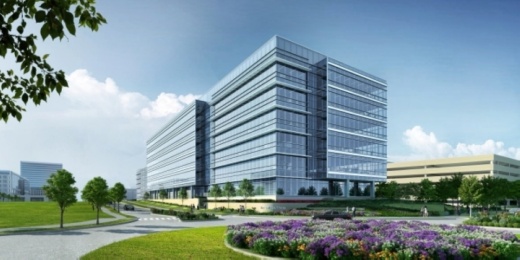 The Offices Three is the third class A office development in Frisco Station. (Rendering courtesy VanTrust Real Estate)
