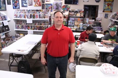 Shawn Besaw opened Sanctuary Books and Games after being a comic book fan for more than 40 years. (Photos by Lindsey Juarez Monsivais/Community Impact Newspaper)