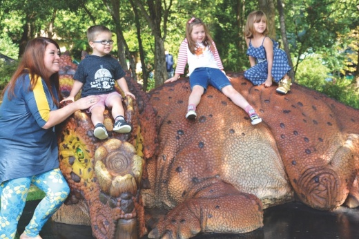 Guests can travel back to prehistoric times and come face to face with life-size, animatronic dinosaurs at Jurassic Gardens and Dinos After Dark. (Courtesy Grapevine Department of Parks and Recreation)