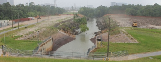 The Harris County Flood Control District is working on several desilting projects on channels that lead to the Addicks Reservoir. (Community Impact Staff)
