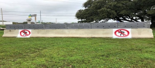 The Texas Department of Transportation on March 10 revealed new barriers to be installed along I-35 designed to deter pedestrians from attempting to cross the interstate highway. (Courtesy Texas Department of Transportation)