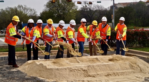 The city of Round Rock, the Texas Department of Transportation and Williamson County celebrated the kickoff of its RM 620 roundabout project with a groundbreaking ceremony on March 11. (Kelsey Thompson/Community Impact Newspaper)