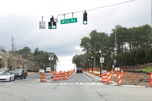 Construction on Rucker Road has been ongoing for about three years but is expected to wrap up this spring, city officials said. (Photos by Kara McIntyre/Community Impact Newspaper)