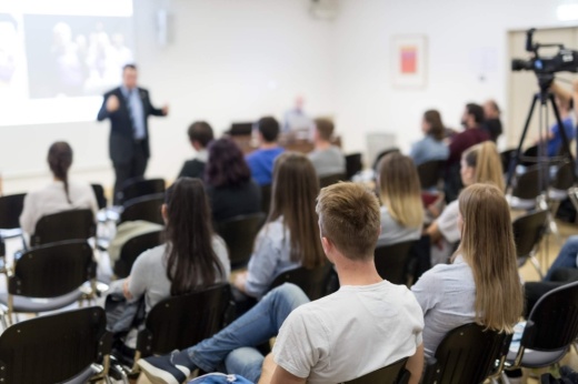 college classroom stock photo