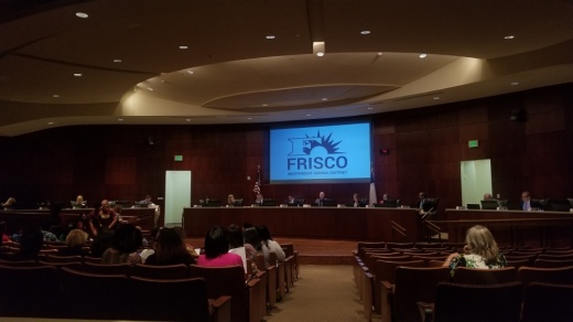 The Frisco ISD board consider an emergency closure of schools during a special meeting March 15. (Elizabeth Ucles/Community Impact Newspaper)