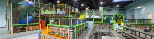 The 6,000-square-foot play structure features slides, merry-go-rounds, obstacle courses and more. (Courtesy Kidtastic Park)