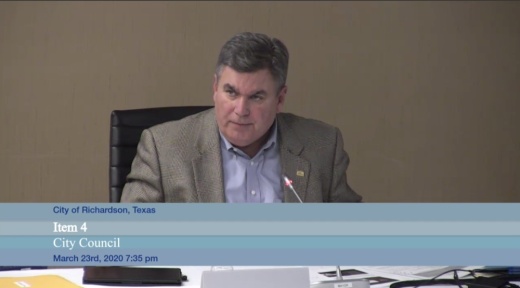 Richardson City Council ratified Mayor Paul Voelker's disaster declaration at a March 23 meeting. (Courtesy Citizens Information Television)