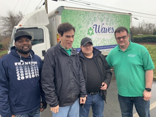 Waves provides jobs, in part, through its office recycling program for adults with intellectual and developmental disabilities. (Courtesy Waves Inc.)