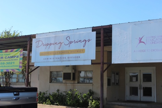 A photo of the exterior of Dripping Springs ISD administrative headquarters