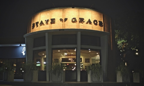 Chef Ford Fry's State of Grace, 3258 Westheimer Road, Houston, what would otherwise be a popular Friday night dinner destination, sits vacant on the evening of March 20. (Matt Dulin/Community Impact Newspaper)