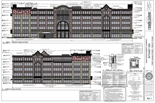 The Ritchey Gin will be five stories tall. (Courtesy city of Frisco)