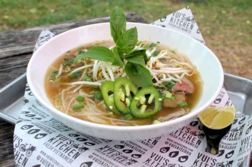The pho at Vui's Kitchen is made with bone broth simmered for 12 hours. (Dylan Skye Aycock/Community Impact Newspaper)