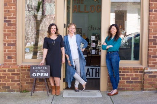 Kelsey Edwards (left), Kathy Edwards (middle) and Lindsay Edwards (right) opened The Ballog in Alpharetta—the store's second location—in October 2018; however, the brick and mortar storefront is temporarily closed until further notice due to the ongoing coronavirus pandemic. They launched the store's website March 25 to keep sales going. (Photo by Lacey Sombar)