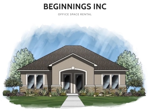 A new small office space rental business is under construction and plans to open in Leander in fall 2020. (Courtesy New Beginnings Inc.)