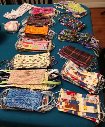 Jane Sweeney and approximately 30 other members of the Lakeview Quilters Guild decided to take action after hearing of the need for personal protective equipment in area hospitals. (Photo courtesy of Jane Sweeney)