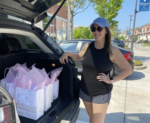 Pretty Little Things owner Nikole Christian (pictured) and manager Bri Nichols have been doing free deliveries in the Lake Houston area. (Courtesy Pretty Little Things)