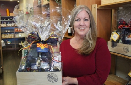 Denise McCreery is the owner of d'Vine Gourmet in Chandler. (Alexa D'Angelo/Community Impact Newspaper)