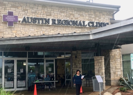 Austin Regional Clinic in Kyle started offering drive-up testing for coronavirus March 31. (Evelin Garcia/ Community Impact Newspaper)