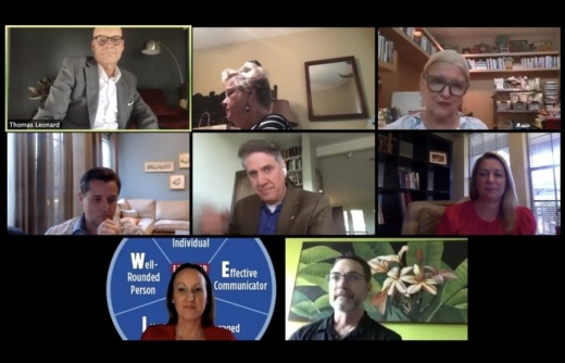The Eanes ISD board of trustees met virtually March 31 to take action on a number of agenda items, including bond projects and the May 2 election. (Courtesy Eanes ISD)